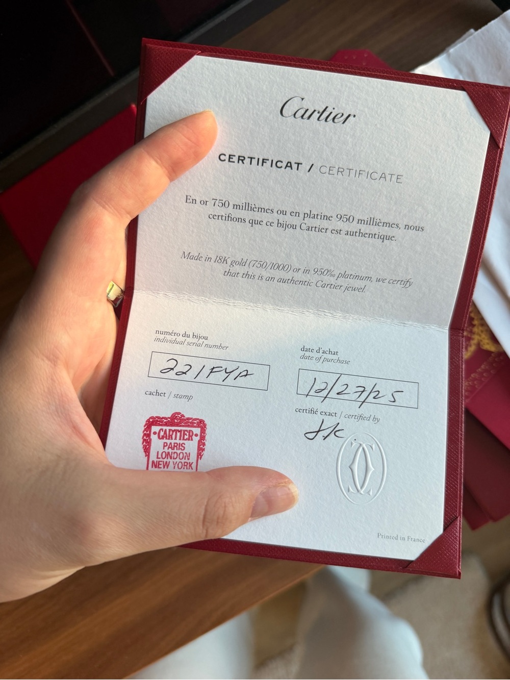 Cartier Juste un Clou Small Ring – 18K Yellow Gold – Size 52 – Full Set - Picture 3 of 16